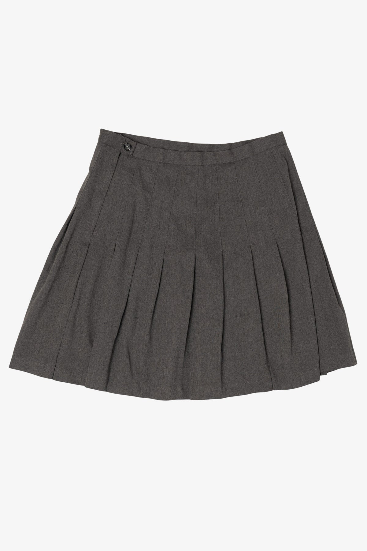 Vintage Dark Gray Briggs Pleated Mini Skirt (1990s)