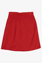 Vintage Cherry Red High Waisted Denim Mini Skirt (1980s)