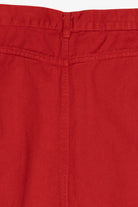 Vintage Cherry Red High Waisted Denim Mini Skirt (1980s)