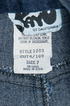 Vintage Kayo Of California High Waisted Denim Mini Skirt (1980s)