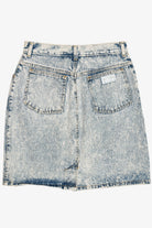 Vintage Acid Wash Denim High Waisted Mini Skirt (1980s)