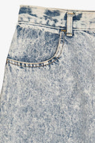 Vintage Acid Wash Denim High Waisted Mini Skirt (1980s)
