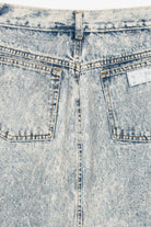 Vintage Acid Wash Denim High Waisted Mini Skirt (1980s)