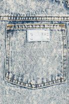 Vintage Acid Wash Denim High Waisted Mini Skirt (1980s)
