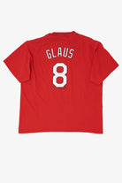 Red Majestic Cardinals Glaus #8 MLB T-Shirt (2000s)