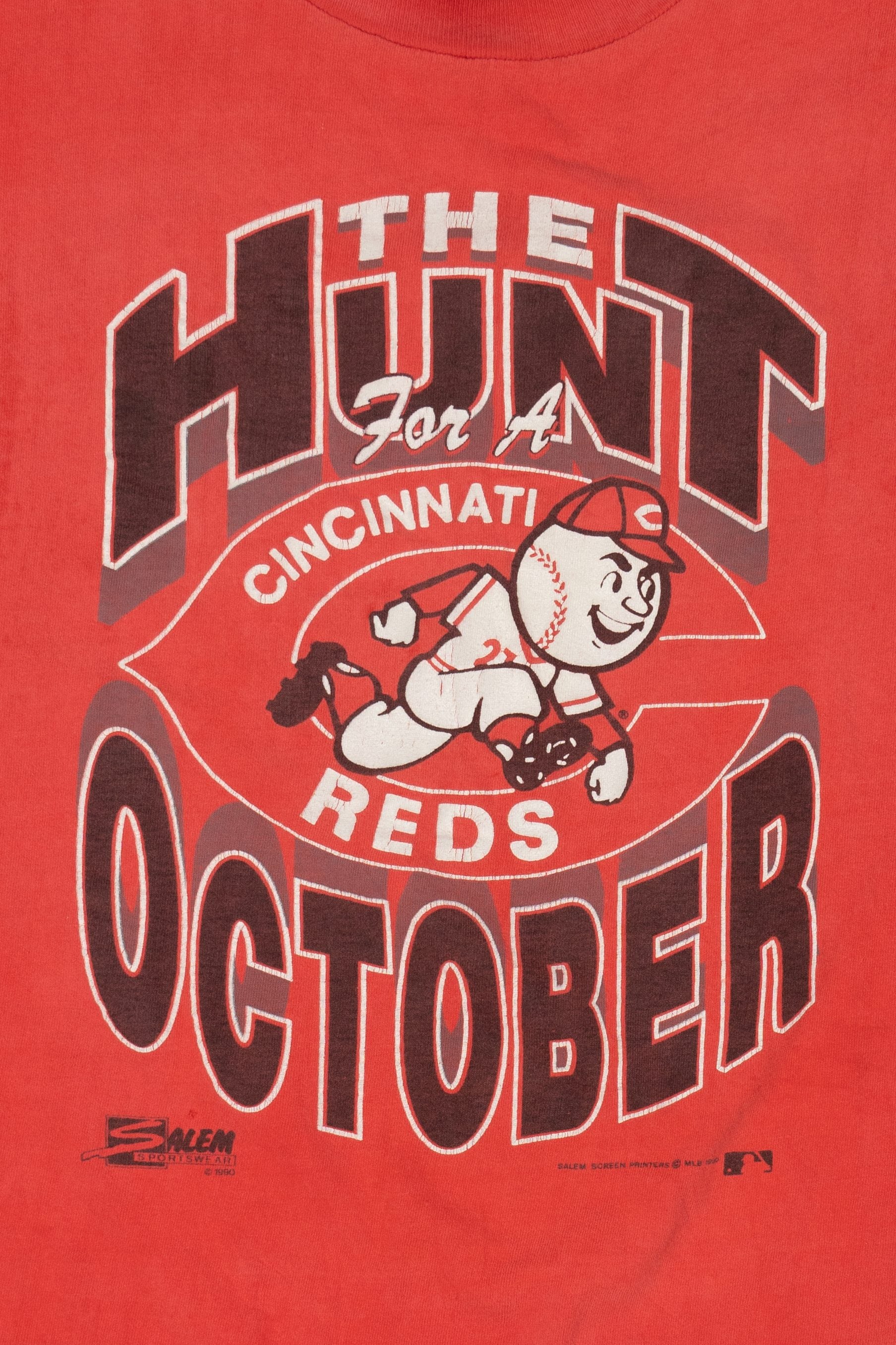 Vintage "The Hunt For A Cincinnati Reds October" T-Shirt (1990s)