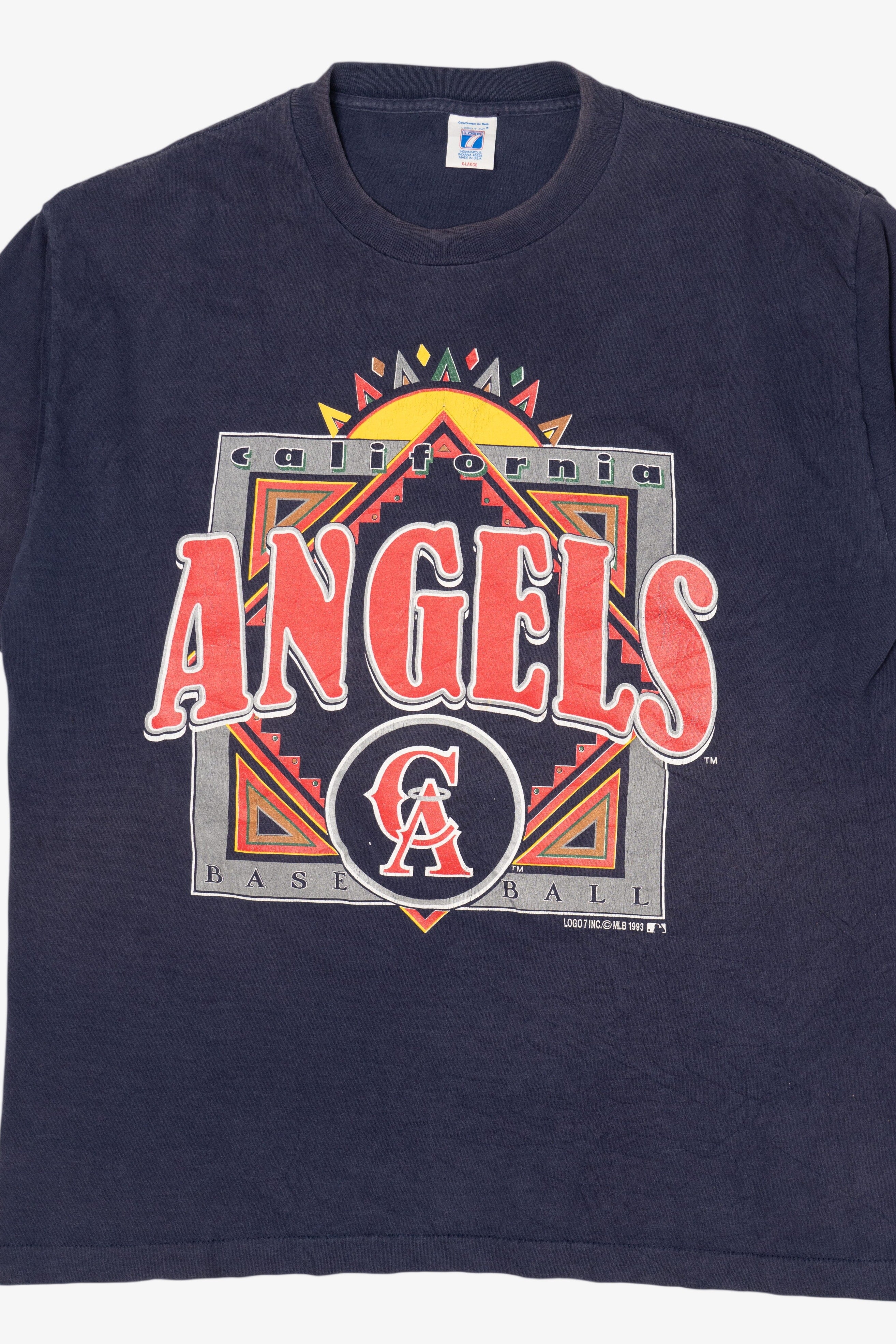 Vintage California Angels Baseball Logo 7 T-Shirt (1990s)