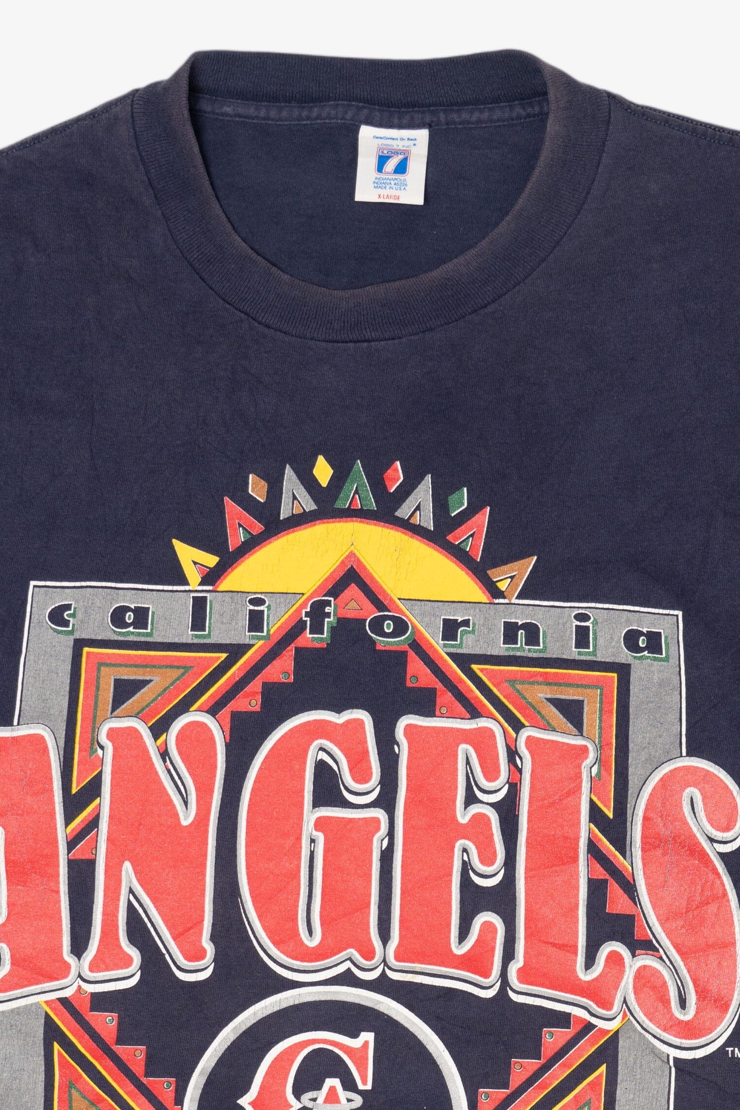 Vintage California Angels Baseball Logo 7 T-Shirt (1990s)