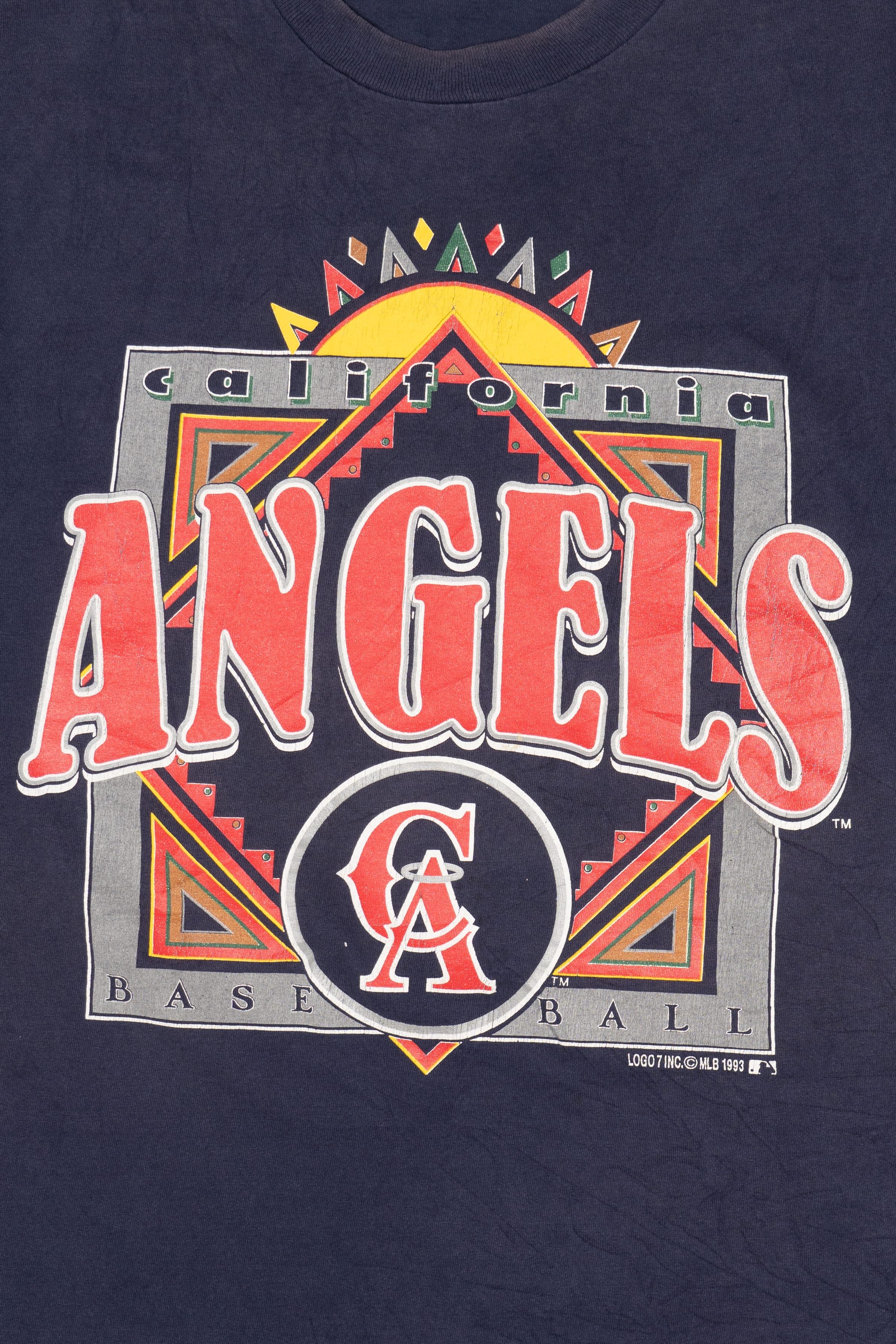 Vintage California Angels Baseball Logo 7 T-Shirt (1990s)