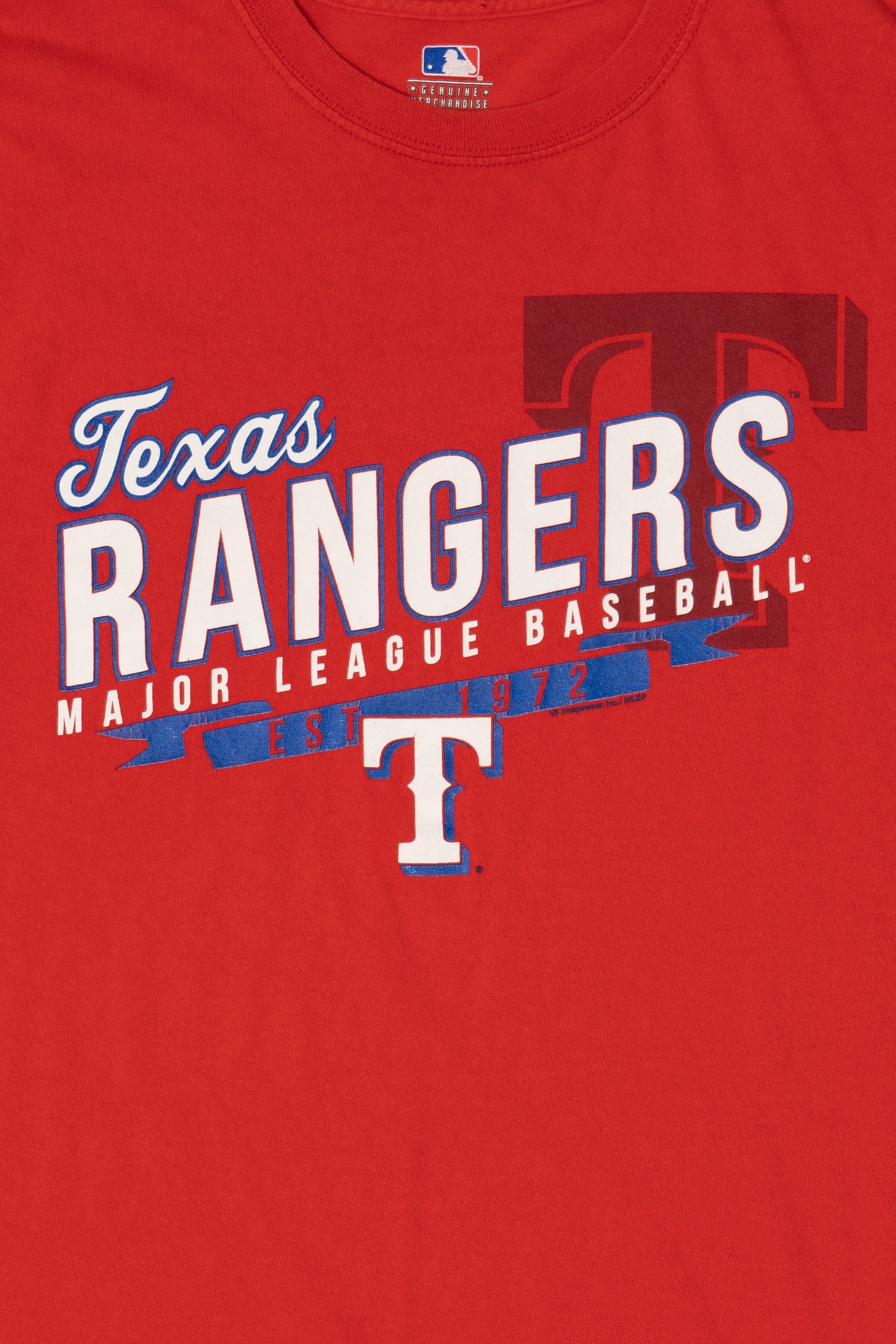Red NBA Texas Rangers Major League Baseball T-Shirt (2010s)