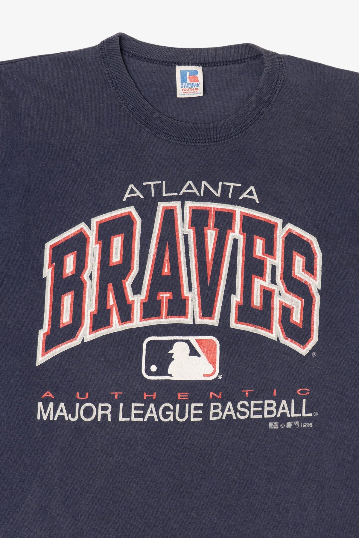 Vintage Navy Blue Atlanta Braves MLB T-Shirt (1990s)