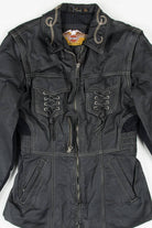 Cinched Waist Harley Davidson Motorcycle Jacket 265