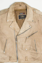 Beige Leather King Motorcycle Jacket 319