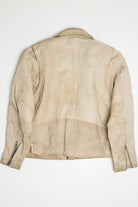 Beige Leather King Motorcycle Jacket 319