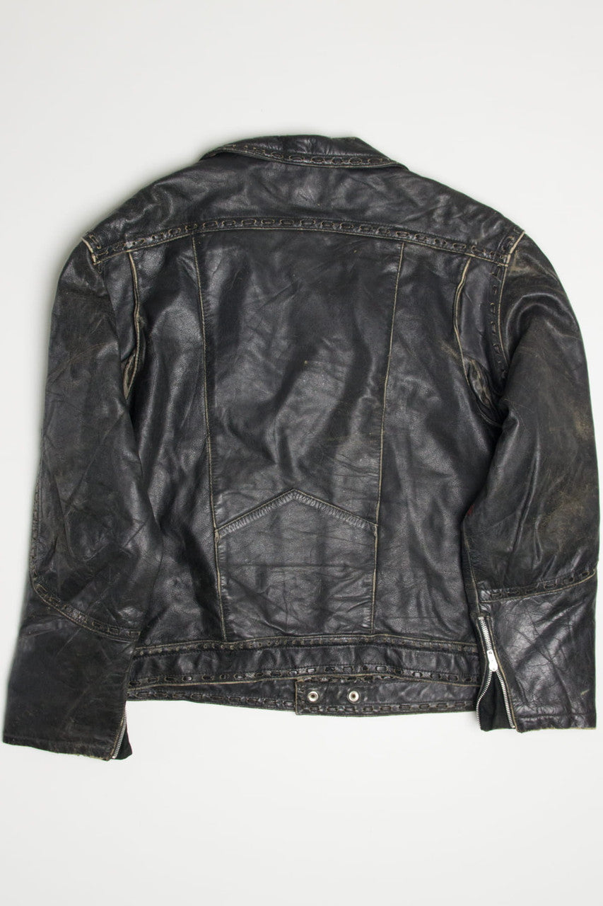 Vintage Stitched Edge Motorcycle Jacket 323