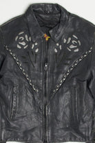 Women's Silver Rose Motorcycle Jacket