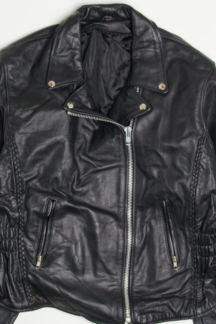 Cinched Waist Motorcycle Jacket 342
