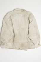 Vintage Cream Striped Motorcycle Jacket 351