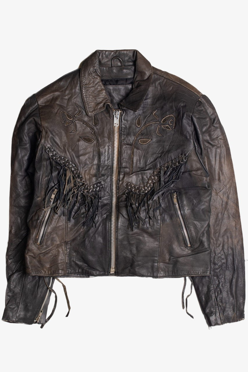 Dark Brown Leather Motorcycle Jacket 358