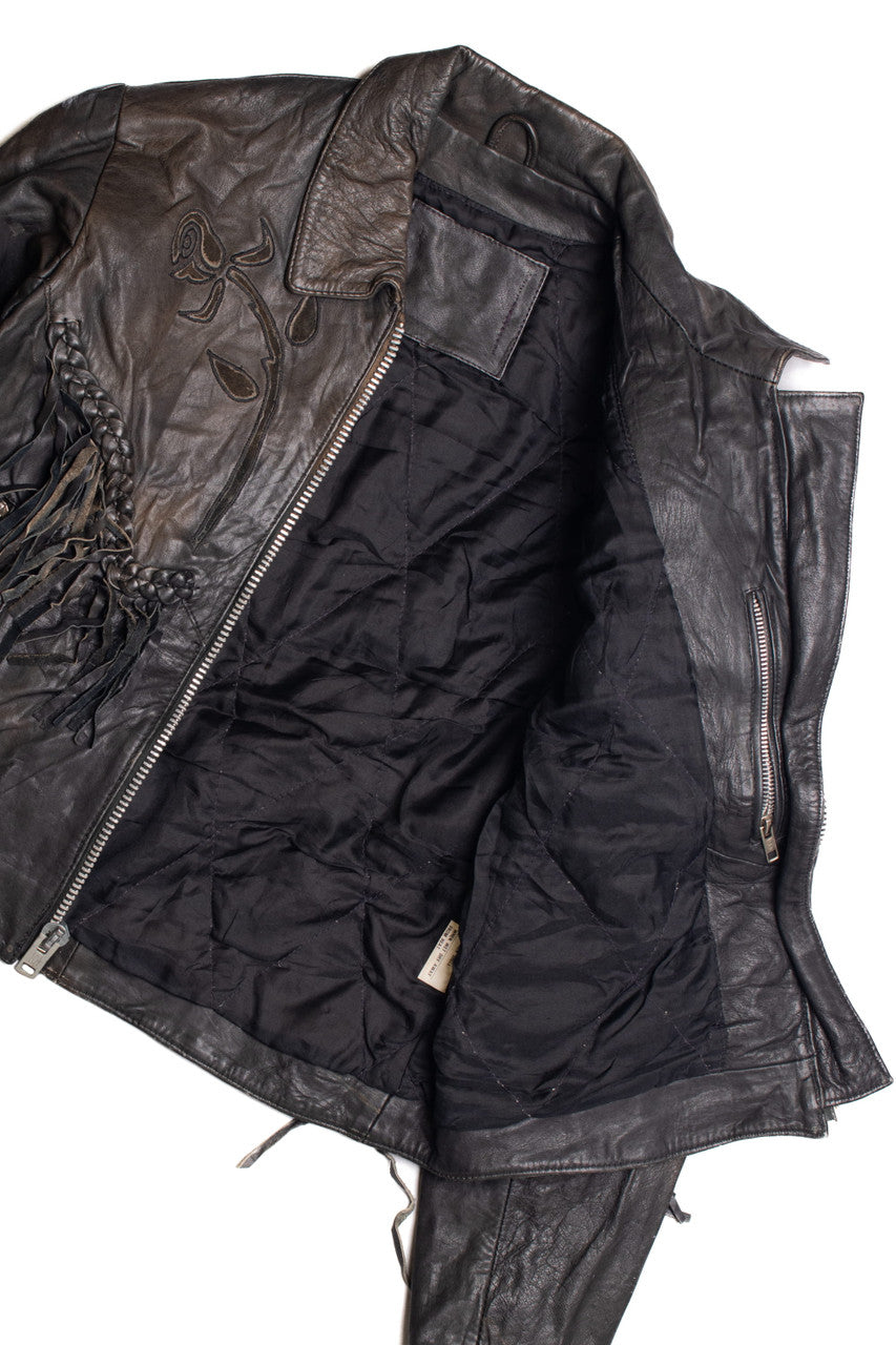 Dark Brown Leather Motorcycle Jacket 358