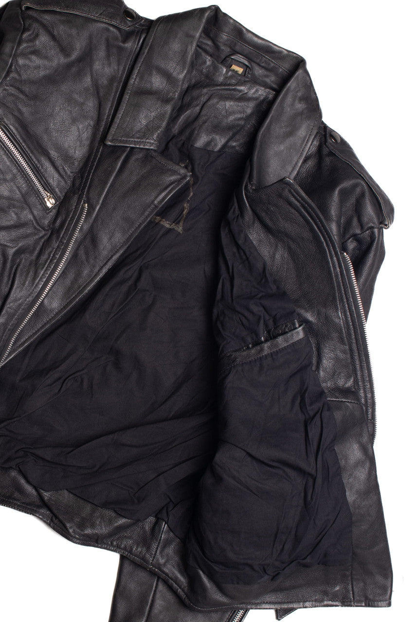 Black Motorcycle Jacket 359