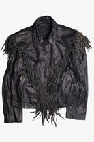 Black Leather Motorcycle Jacket 370
