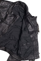 Black Leather Motorcycle Jacket 370
