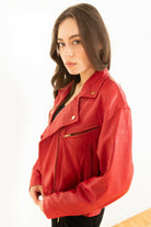Vintage Red Wilson's Motorcycle Jacket (1990s)