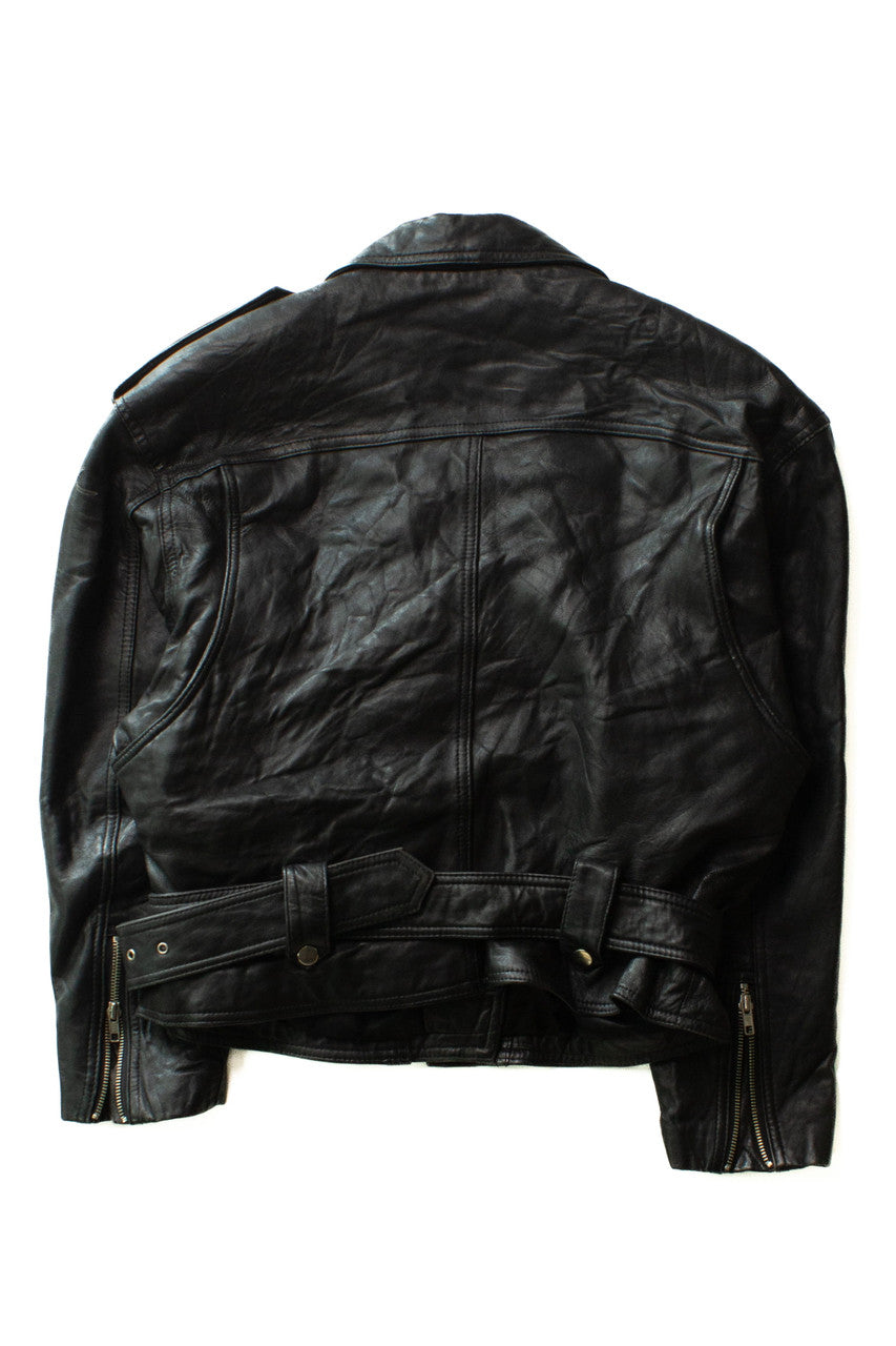 Vintage W Leather Motorcycle Jacket (1990s)