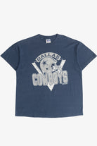 Vintage Dallas Cowboys NFL Football Helmet Graphic T-Shirt (1990s)