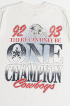 Dallas Cowboys '92 '93 Champions Reissue Modern Reprint NFL T-Shirt (2010s)