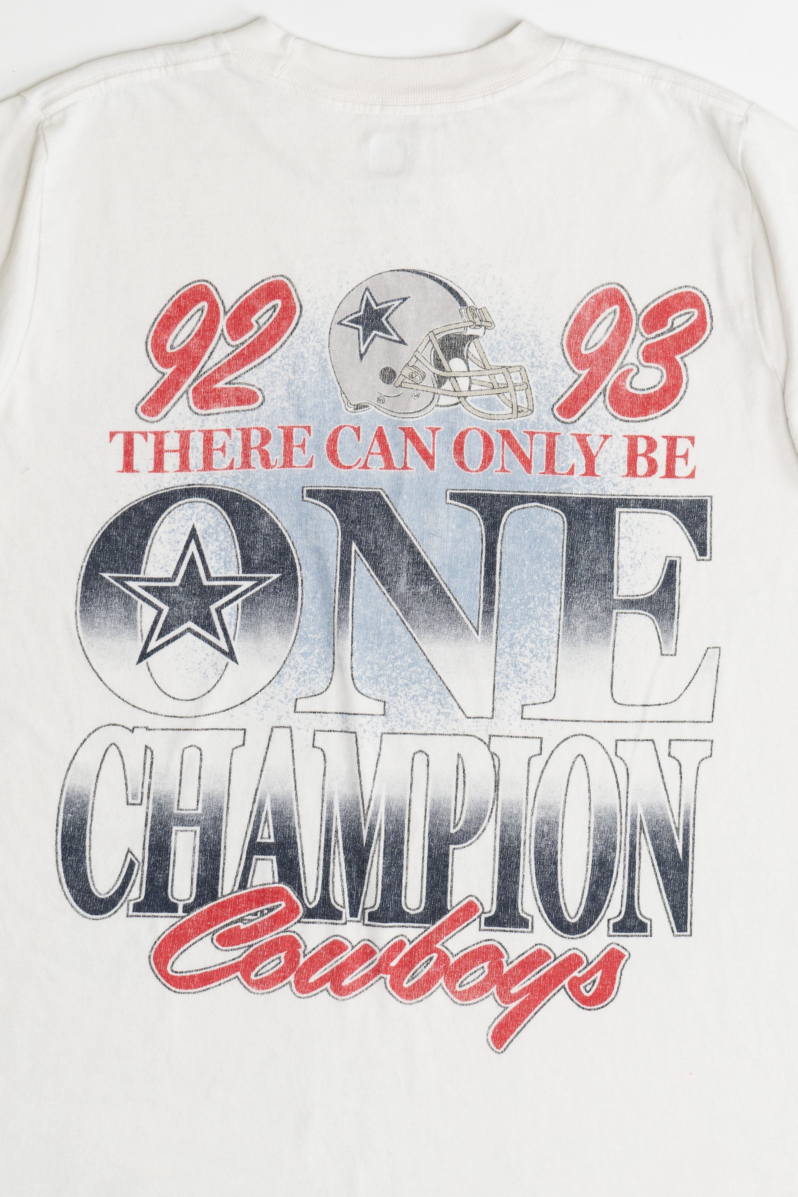 Dallas Cowboys '92 '93 Champions Reissue Modern Reprint NFL T-Shirt (2010s)