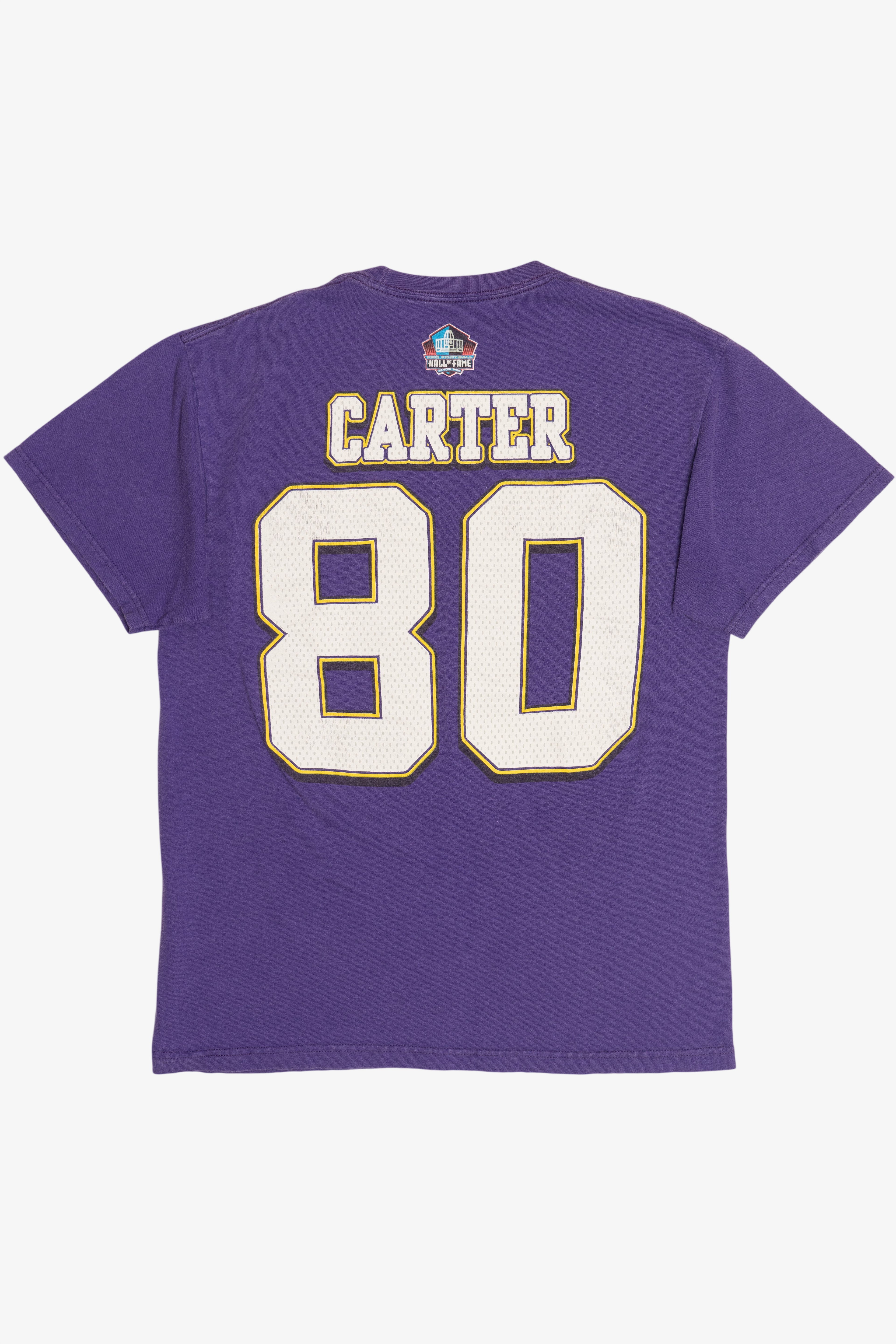 Vikings Anthony Carter #80 NFL Hall Of Fame Jersey T-Shirt (2010s)