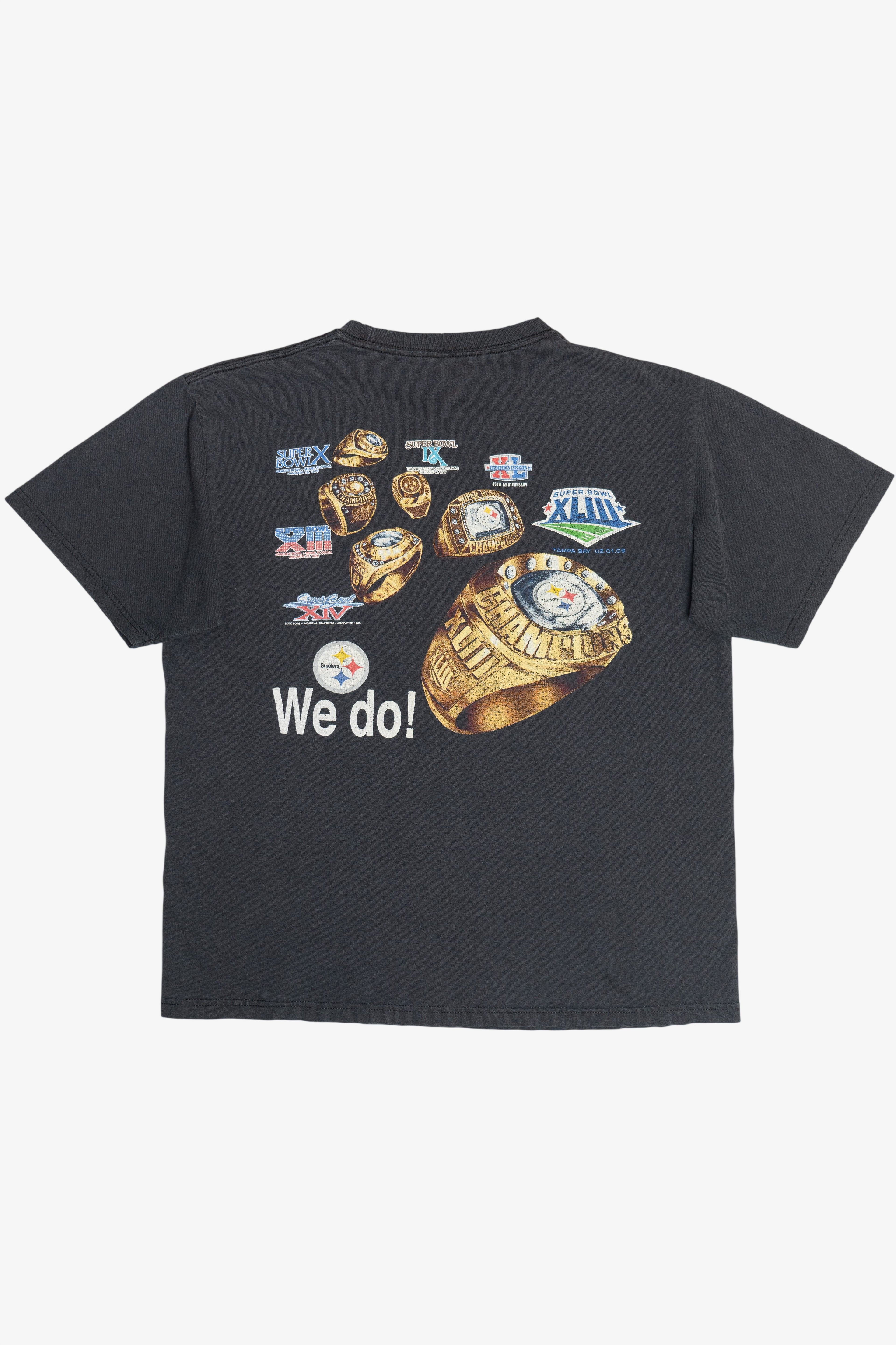 "Got Rings? We Do!" Pittsburgh Steelers Super Bowl Champion Rings NFL T-Shirt (2000s)