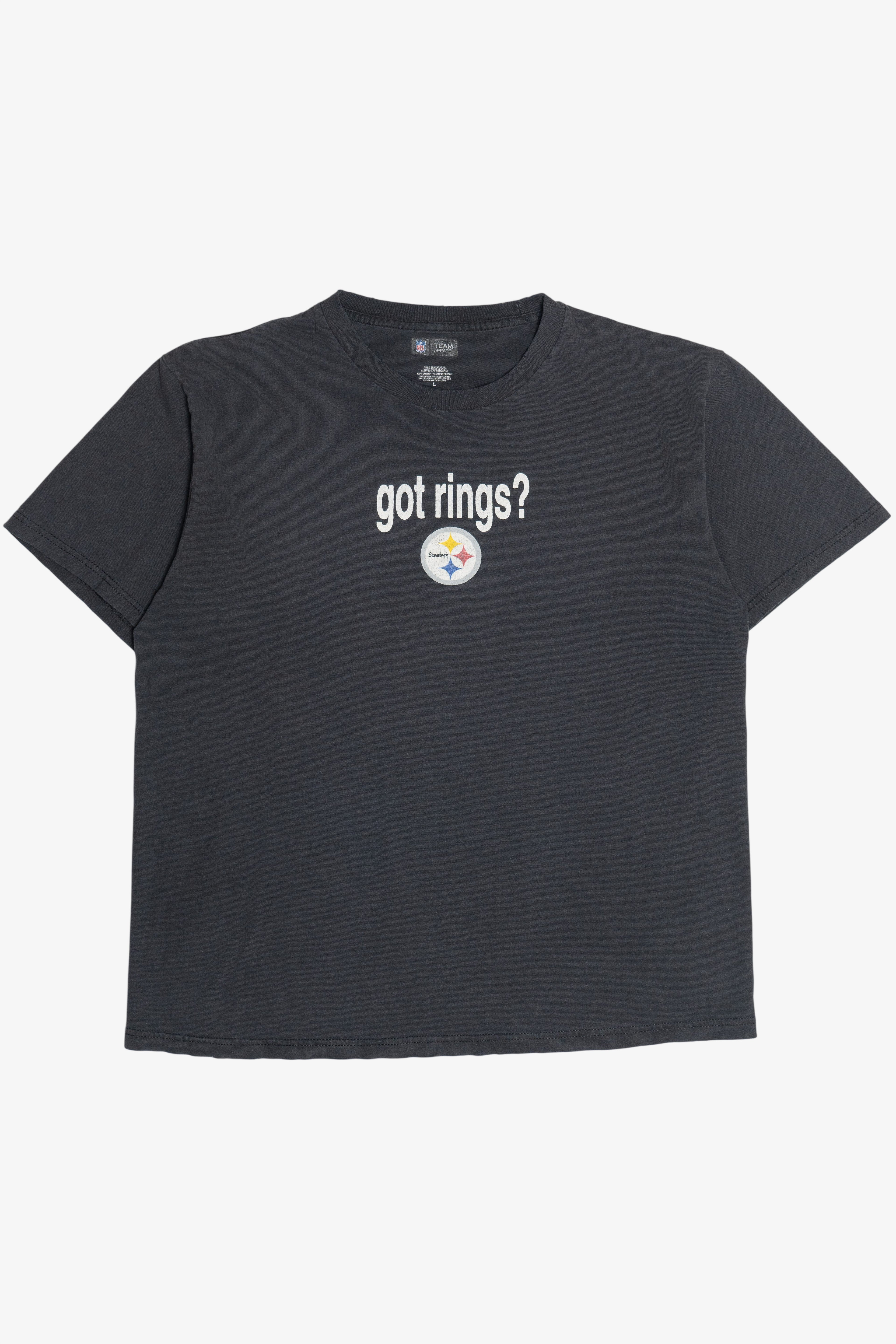 "Got Rings? We Do!" Pittsburgh Steelers Super Bowl Champion Rings NFL T-Shirt (2000s)