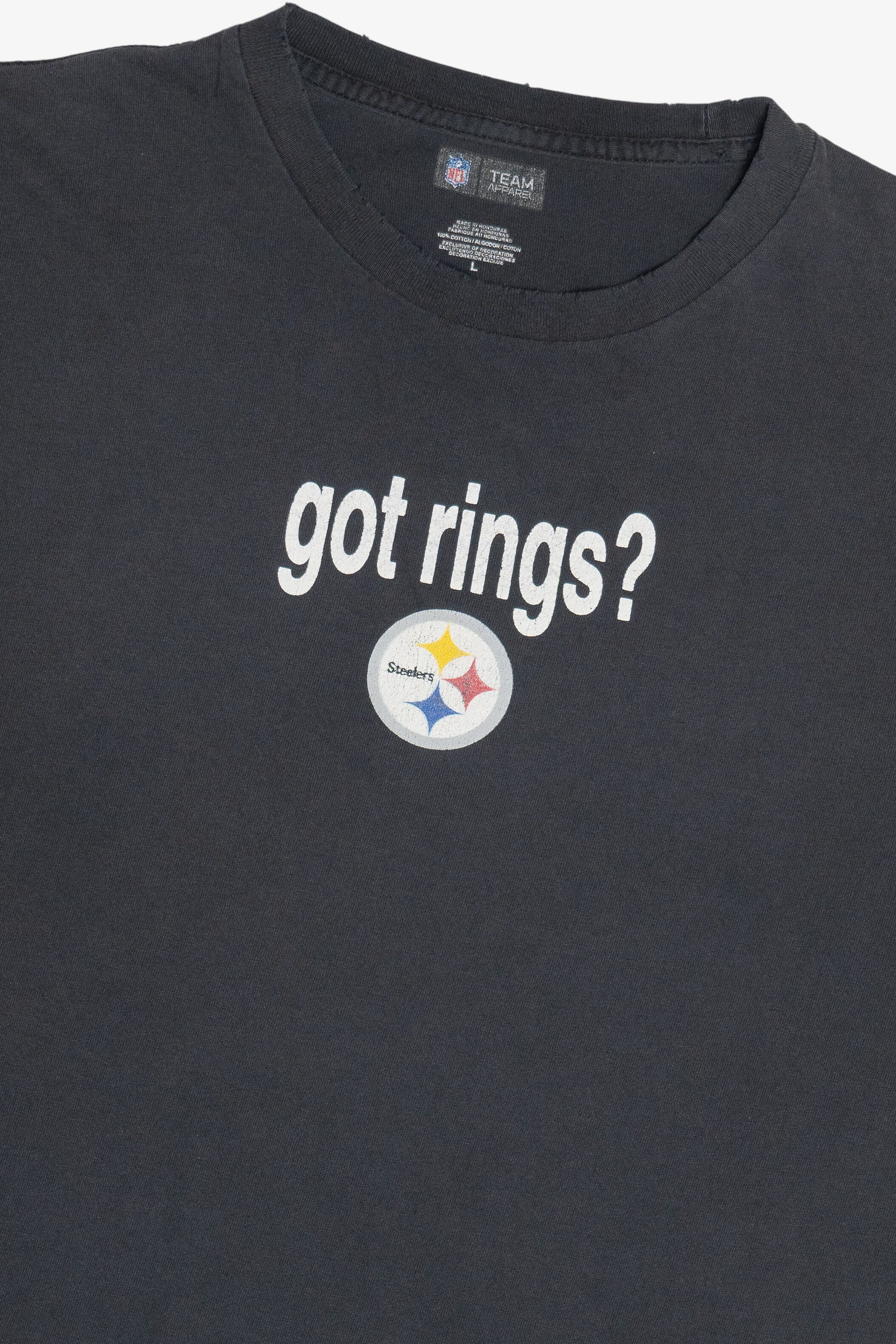 "Got Rings? We Do!" Pittsburgh Steelers Super Bowl Champion Rings NFL T-Shirt (2000s)