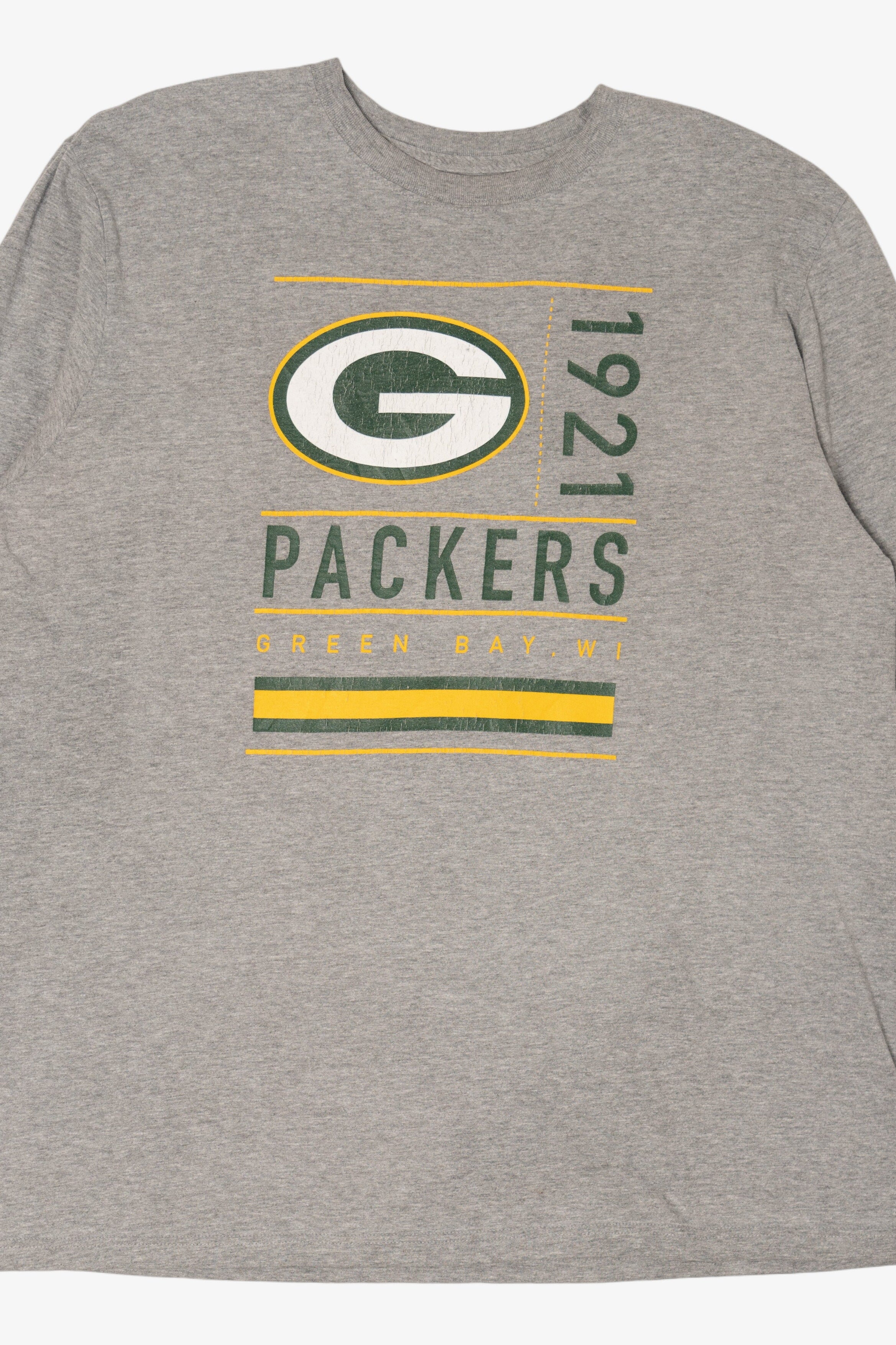 Gray NFL Green Bay Packer Long Sleeve T-Shirt (2010s)