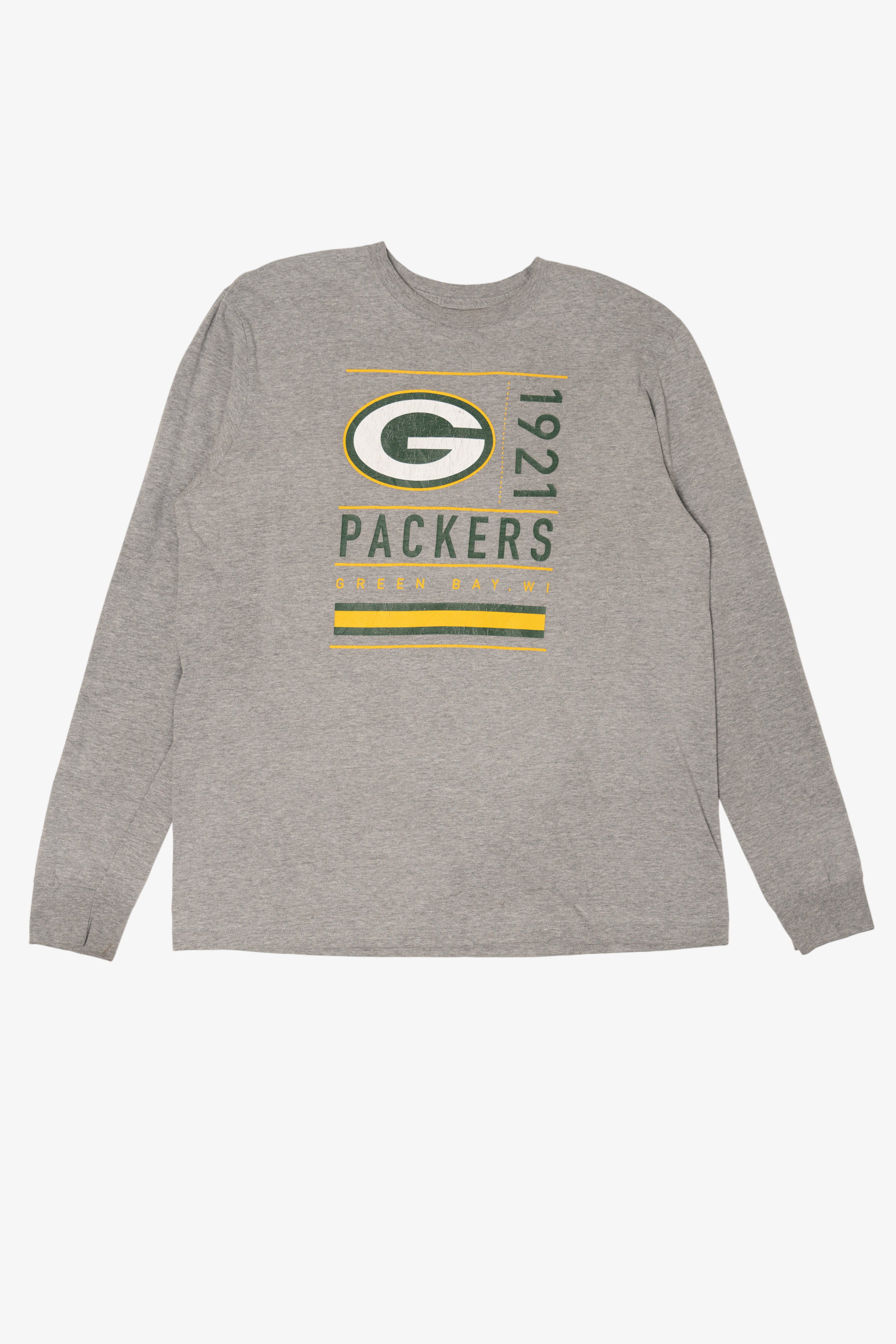 Gray NFL Green Bay Packer Long Sleeve T-Shirt (2010s)