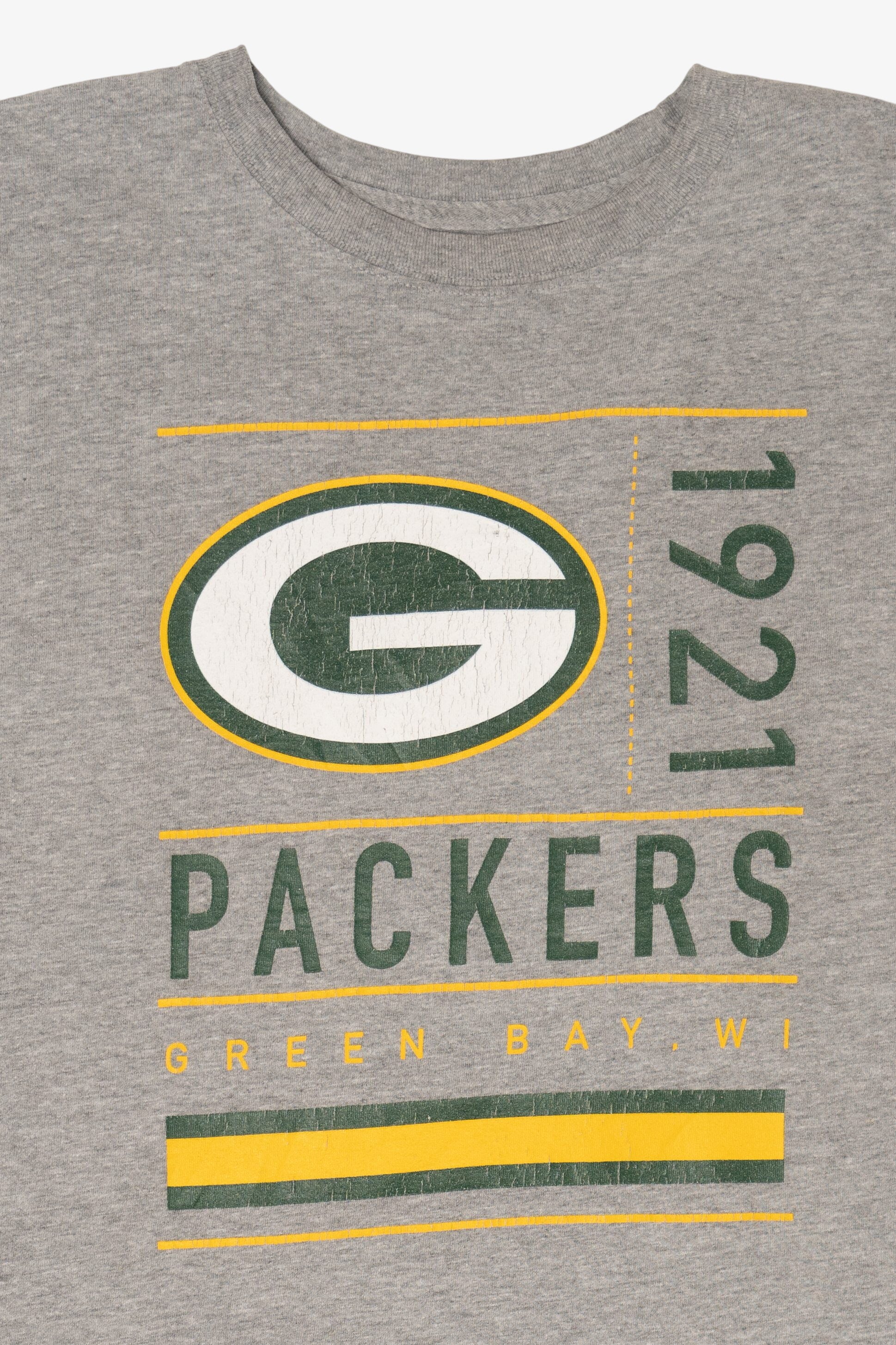 Gray NFL Green Bay Packer Long Sleeve T-Shirt (2010s)
