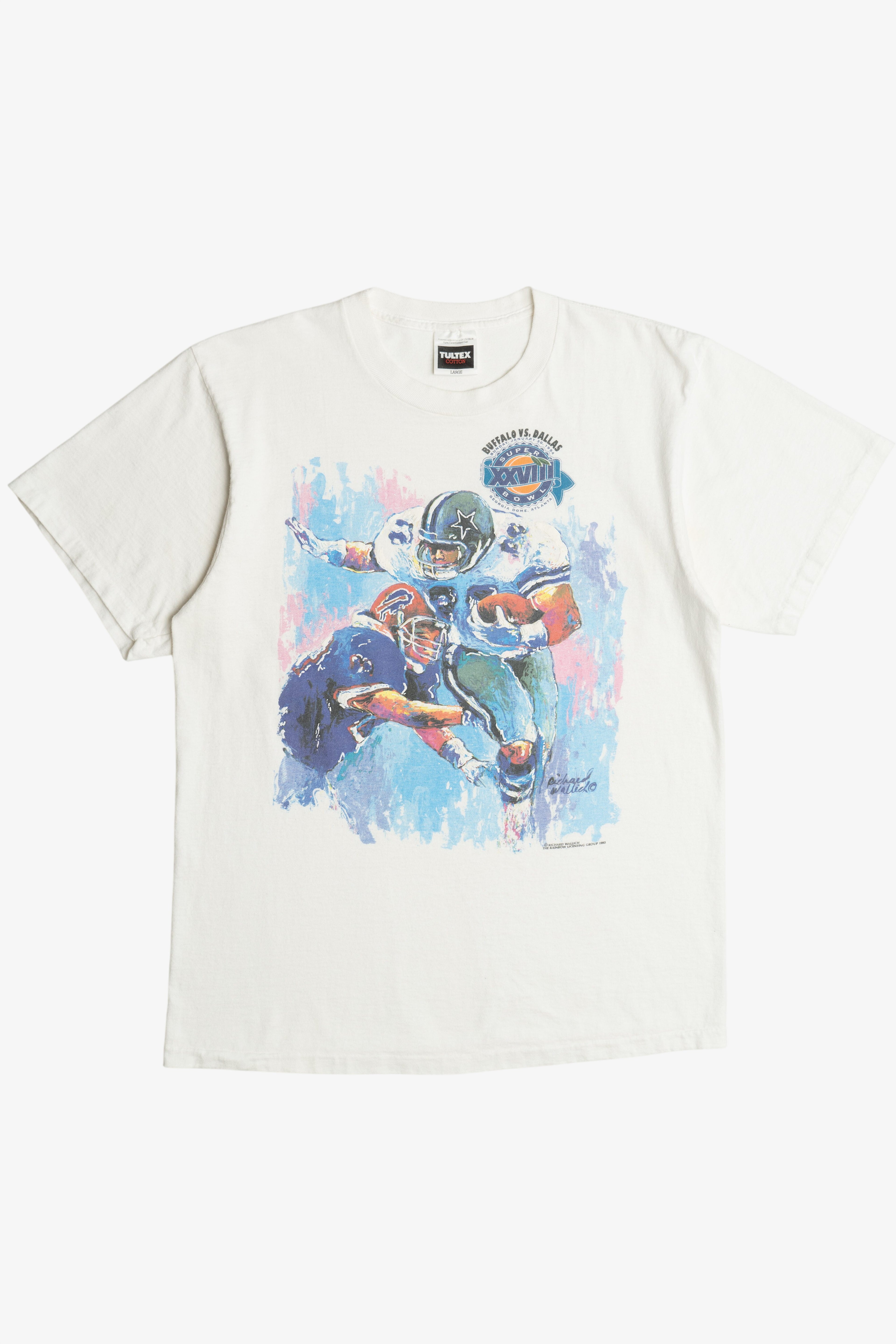 Vintage Super Bowl XXVIII Buffalo Vs. Dallas NFL Single Stitch T-Shirt (1990s)