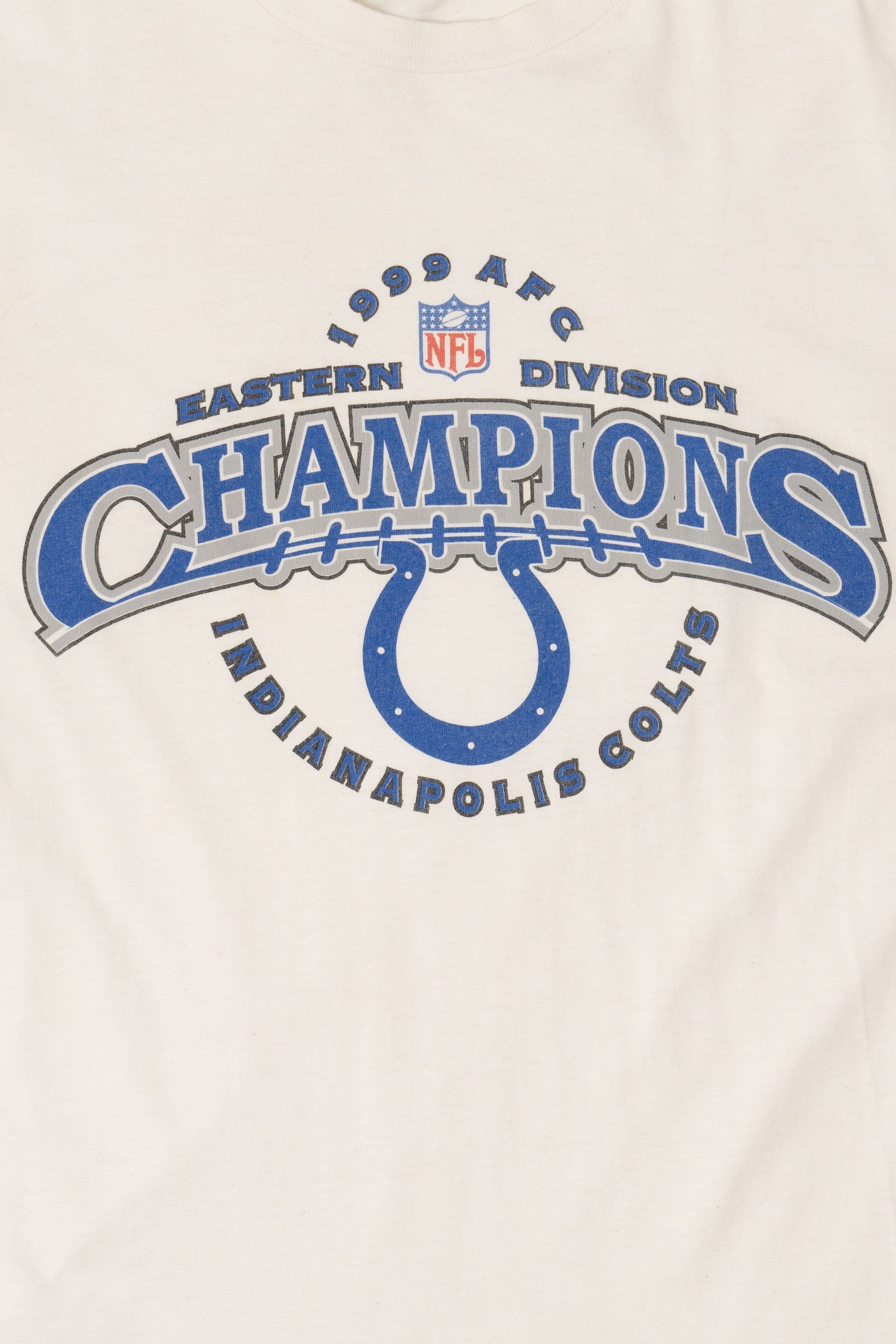 Vintage Indianapolis Colts Eastern Division Champions 1999 AFC T-Shirt (1990s)