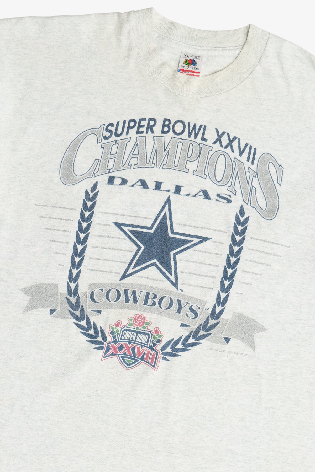 Vintage 1993 Super Bowl XXVII Champions Dallas Cowboys NFL T-Shirt (1990s)