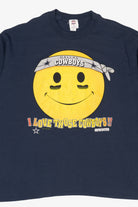 Vintage "Love Those Cowboys" Smiley Face Dallas Cowboys NFL T-Shirt (1990s)