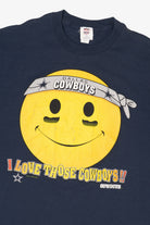 Vintage "Love Those Cowboys" Smiley Face Dallas Cowboys NFL T-Shirt (1990s)