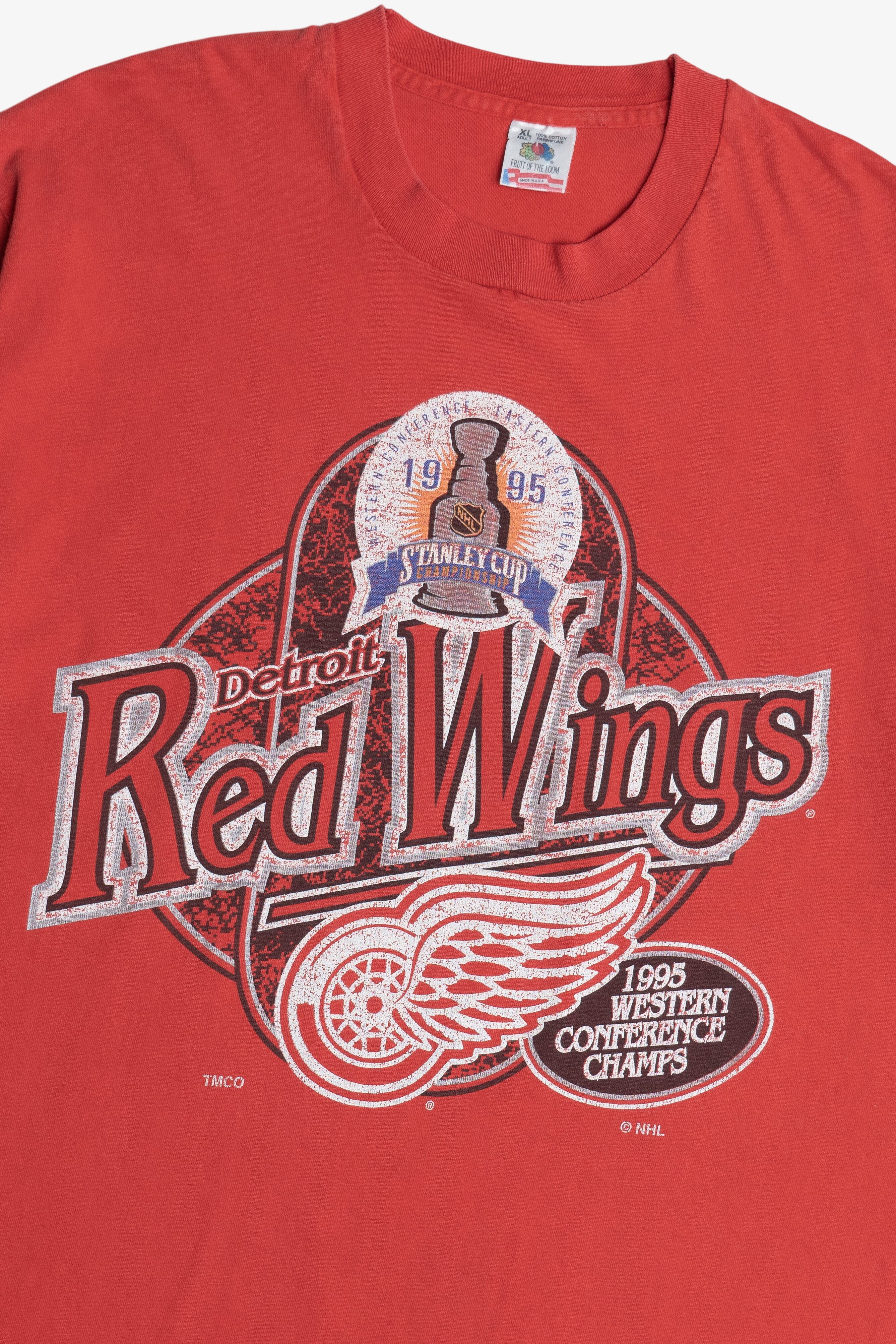 Vintage Detroit Red Wings Stanley Cup 1995 NHL T-Shirt (1990s)