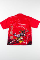 Red Anime Button Up Shirt