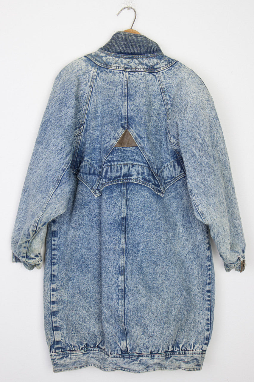 Acid Washed Trench Coat