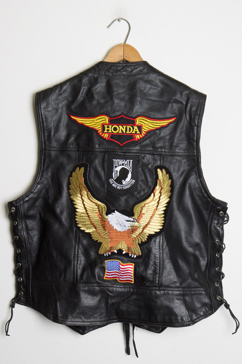 Leather Honda Motorcycle Vest