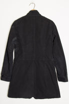 Black Denim Women's Trench Coat