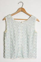 Blue Beaded Tank Top